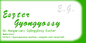 eszter gyongyossy business card